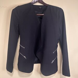 Fate Black Blazer Woman’s Size Large With Zipper Accents